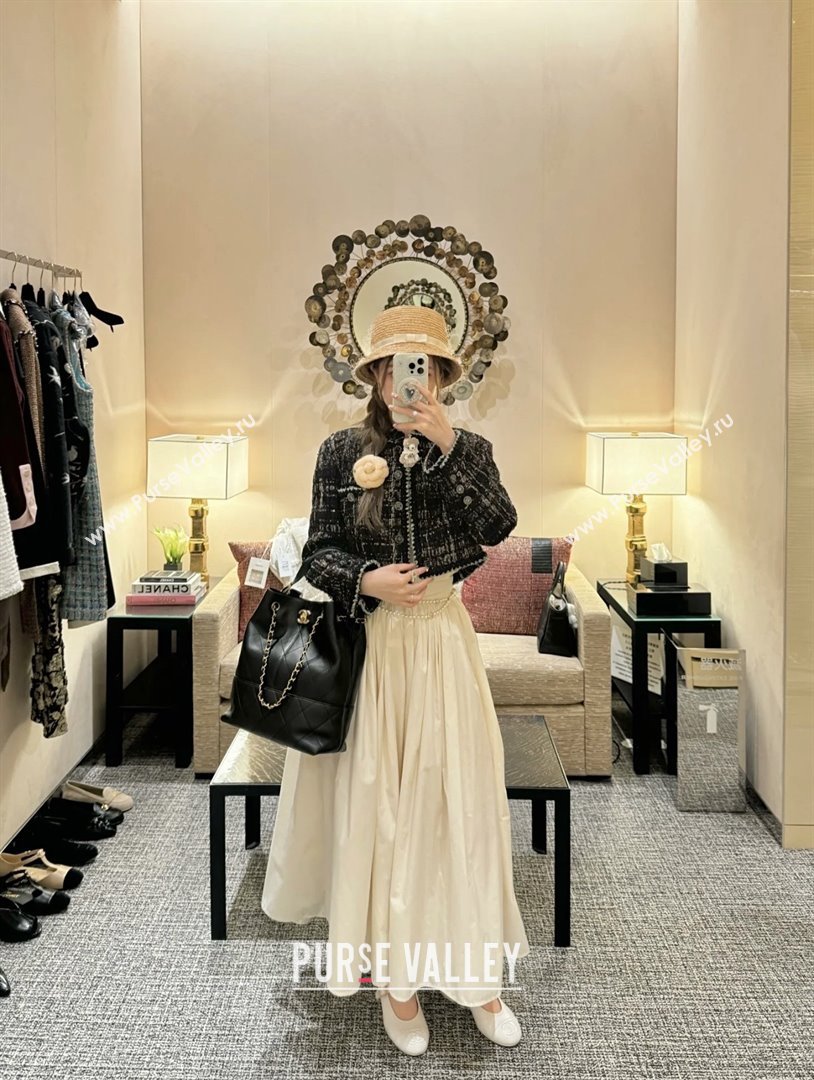 Chanel Calfskin Shopping Bag AS5636 Black 2025 Top Quality (SHUNY-25080408)