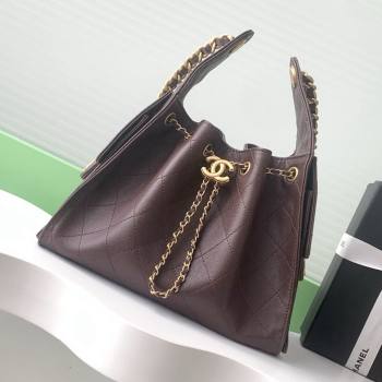 Chanel 25 Small Handbag in Grained Calfskin AS5293 Dark Coffee 2025 (YEZI-25080402)