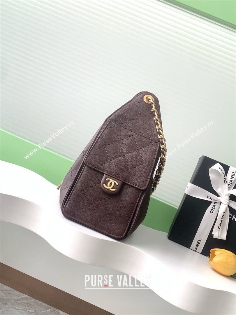 Chanel 25 Small Handbag in Grained Calfskin AS5293 Dark Coffee 2025 (YEZI-25080402)