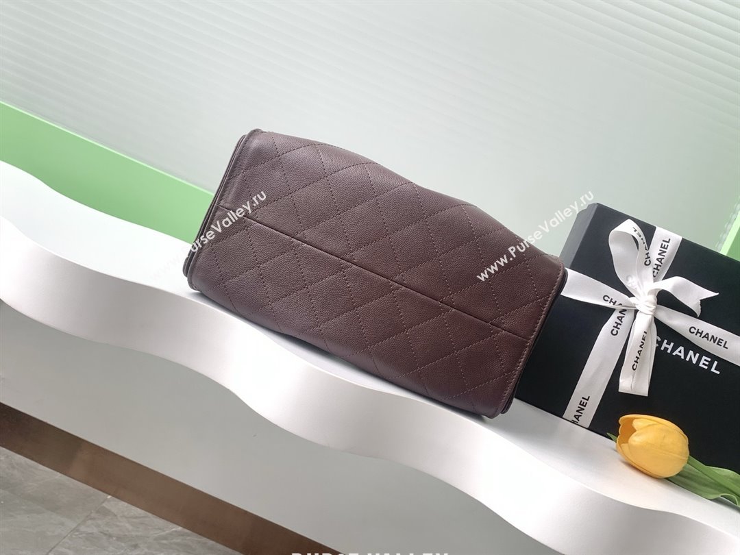 Chanel 25 Small Handbag in Grained Calfskin AS5293 Dark Coffee 2025 (YEZI-25080402)