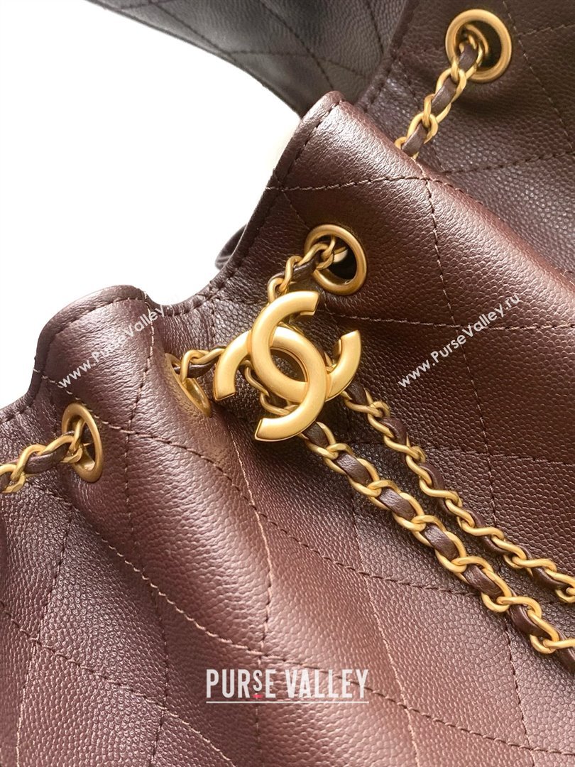 Chanel 25 Small Handbag in Grained Calfskin AS5293 Dark Coffee 2025 (YEZI-25080402)