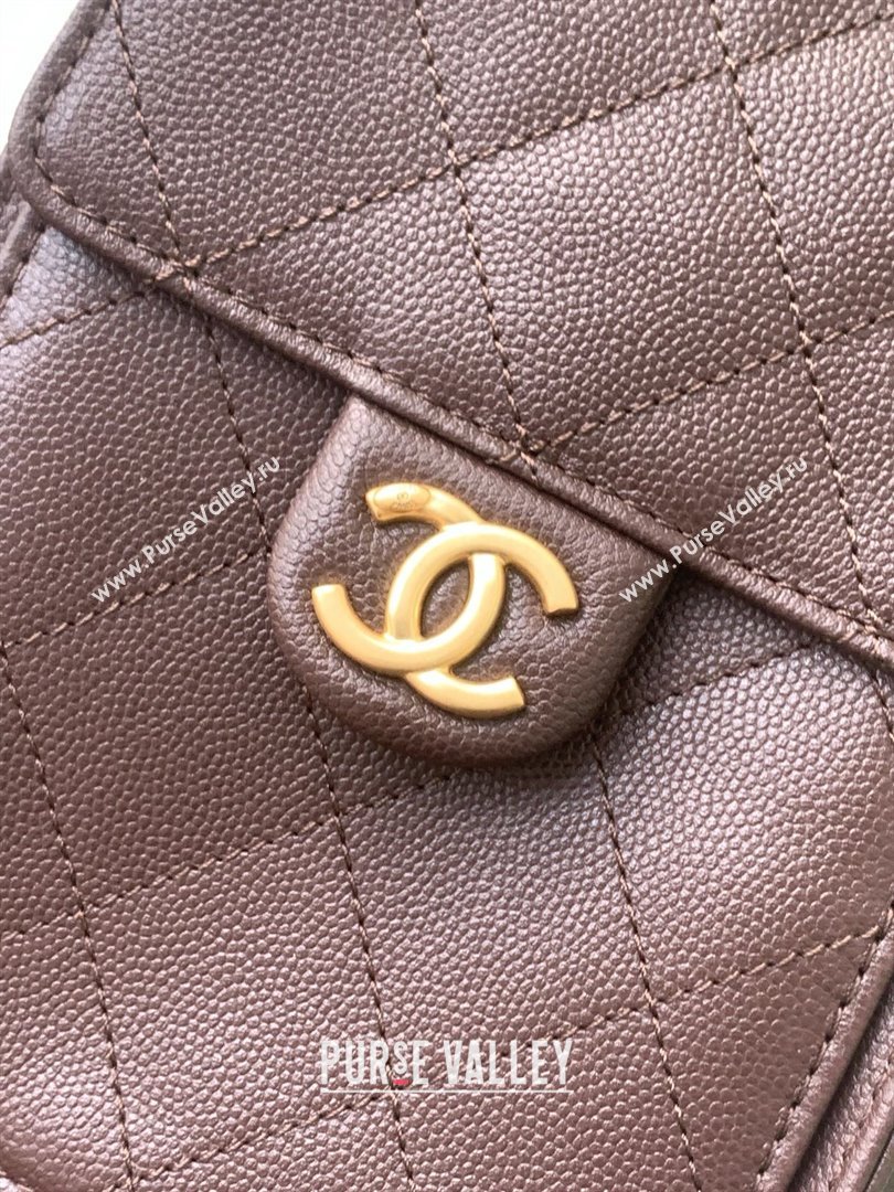 Chanel 25 Small Handbag in Grained Calfskin AS5293 Dark Coffee 2025 (YEZI-25080402)