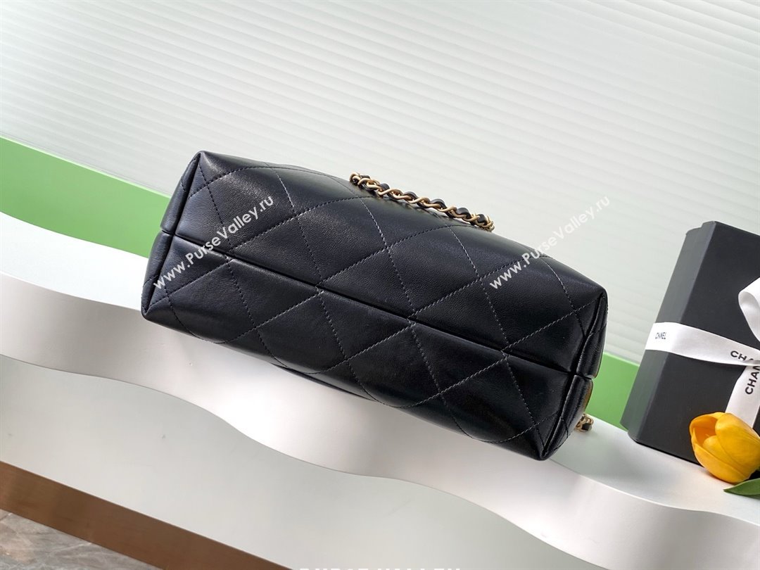 Chanel Suede Calfskin Lambskin Shopping Bag AS5636 Black/Grey 2025 (AFEI-25080411)