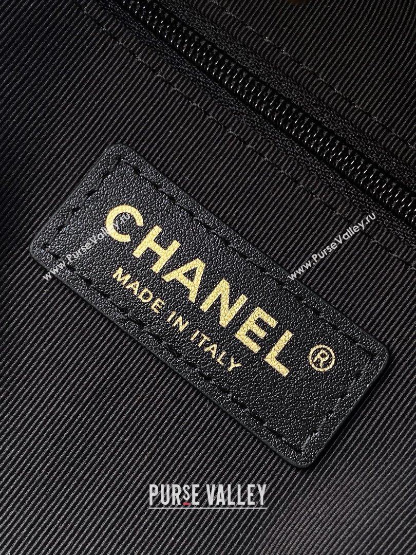 Chanel Suede Calfskin Lambskin Shopping Bag AS5636 Black/Grey 2025 (AFEI-25080411)