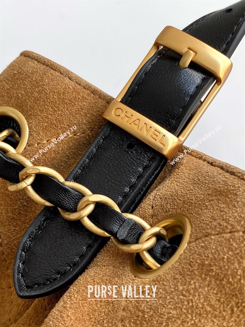 Chanel Suede Calfskin Lambskin Shopping Bag AS5636 Black/Brown 2025 (AFEI-25080412)