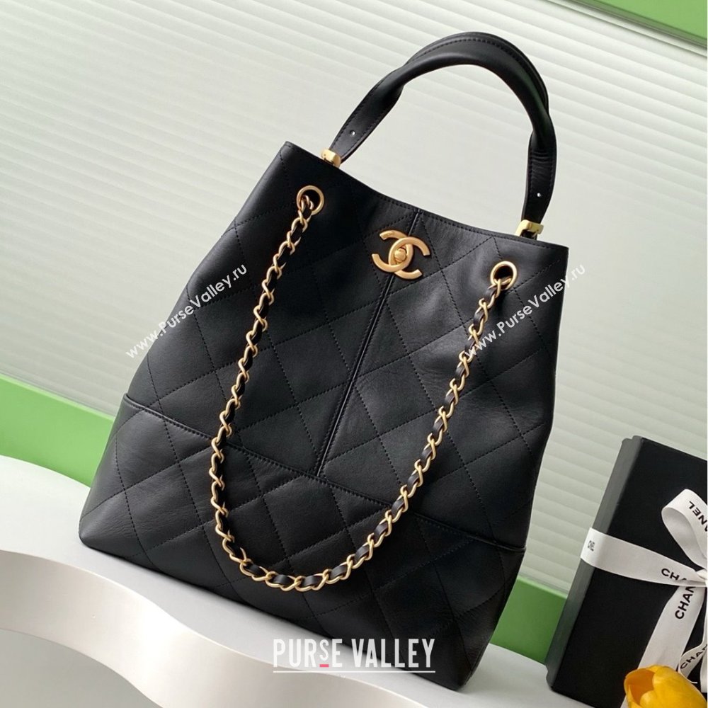 Chanel Calfskin Shopping Bag AS5636 Black 2025 (AFEI-25080410)