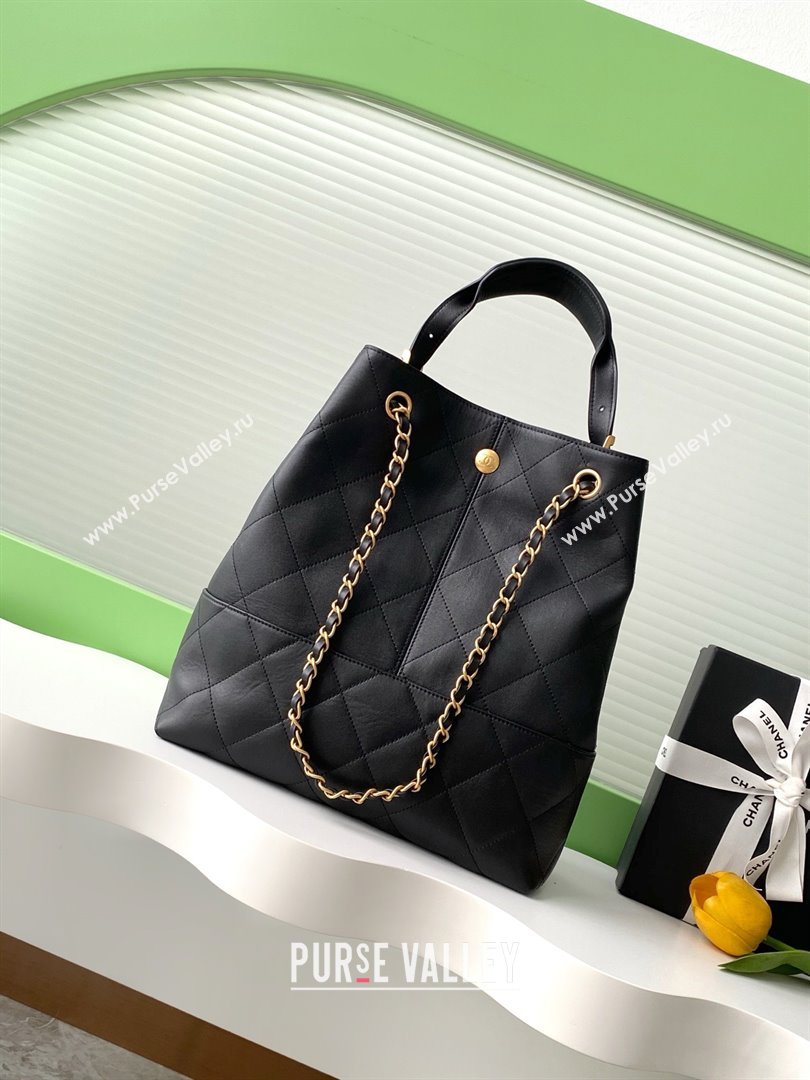 Chanel Calfskin Shopping Bag AS5636 Black 2025 (AFEI-25080410)