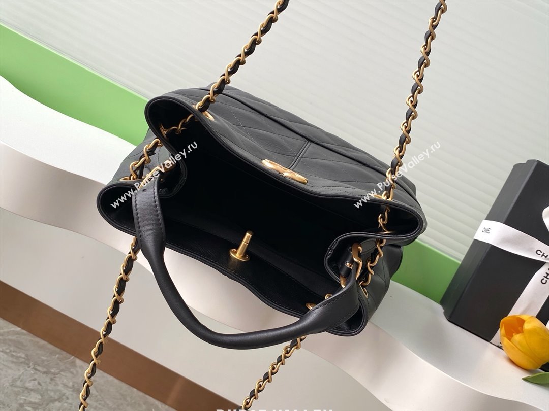 Chanel Calfskin Shopping Bag AS5636 Black 2025 (AFEI-25080410)