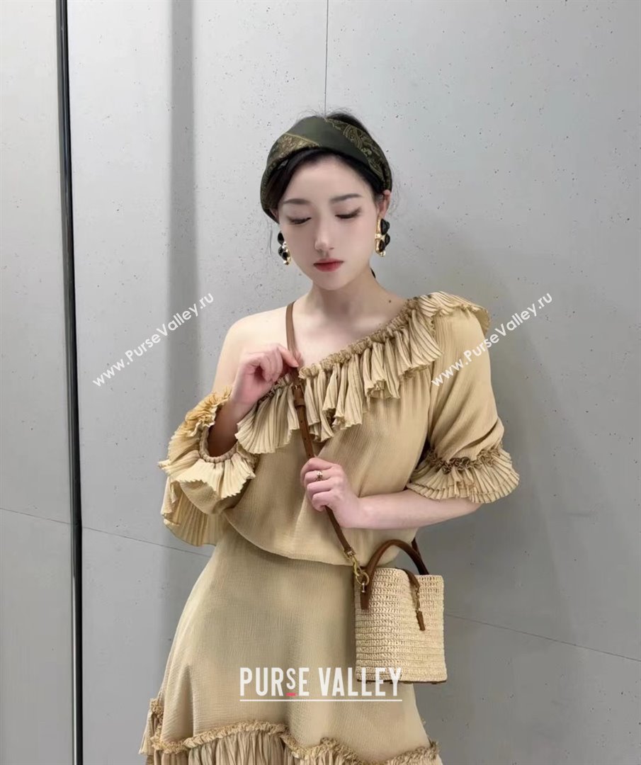 Saint Laurent LE 37 Mini Bucket Bag in Raffia 765870 Beige 2025 Top Quality (HONGS-25080613)