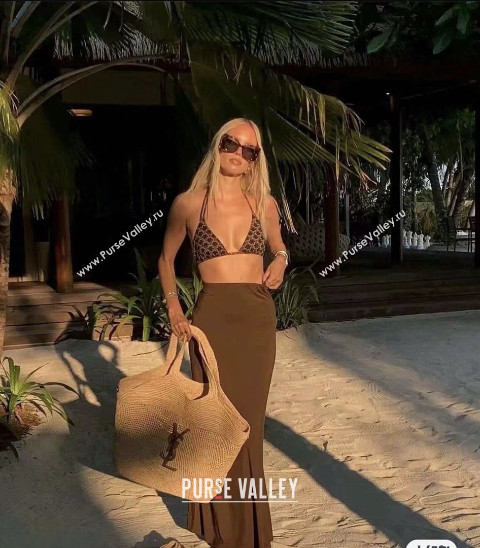 Saint Laurent Icare Tote Bag in Raffia Straw 772191 Beige 2025 Top Quality (HONGS-25080614)