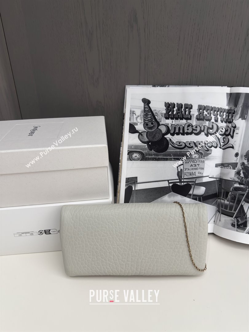 Saint Laurent Calypso Chain Mini Bag in Finely Grained Leather 801712 White 2025 Top Quality (HONGS-25080617)