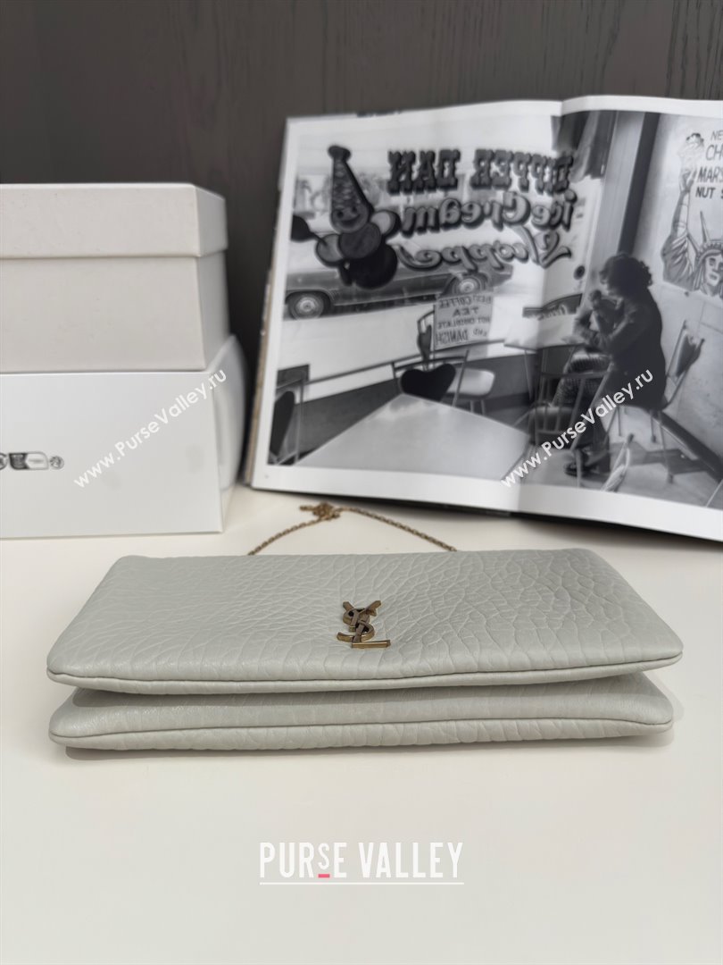Saint Laurent Calypso Chain Mini Bag in Finely Grained Leather 801712 White 2025 Top Quality (HONGS-25080617)