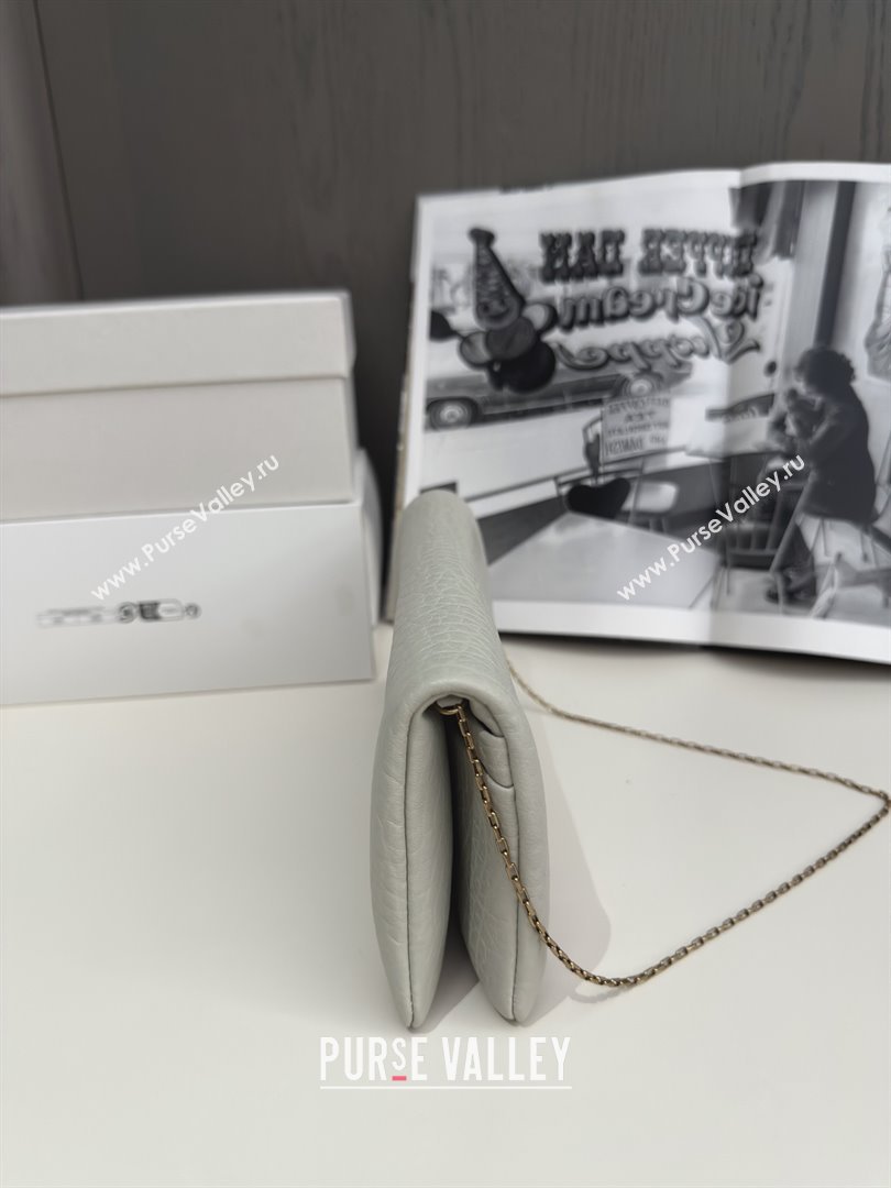 Saint Laurent Calypso Chain Mini Bag in Finely Grained Leather 801712 White 2025 Top Quality (HONGS-25080617)