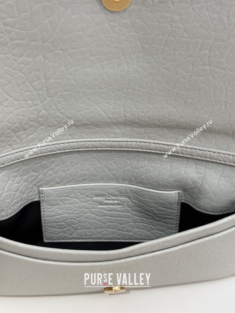 Saint Laurent Calypso Chain Mini Bag in Finely Grained Leather 801712 White 2025 Top Quality (HONGS-25080617)