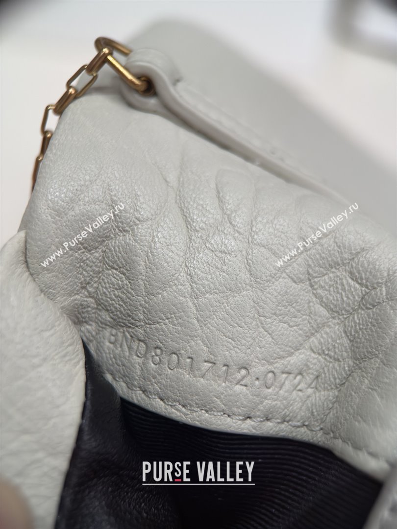 Saint Laurent Calypso Chain Mini Bag in Finely Grained Leather 801712 White 2025 Top Quality (HONGS-25080617)