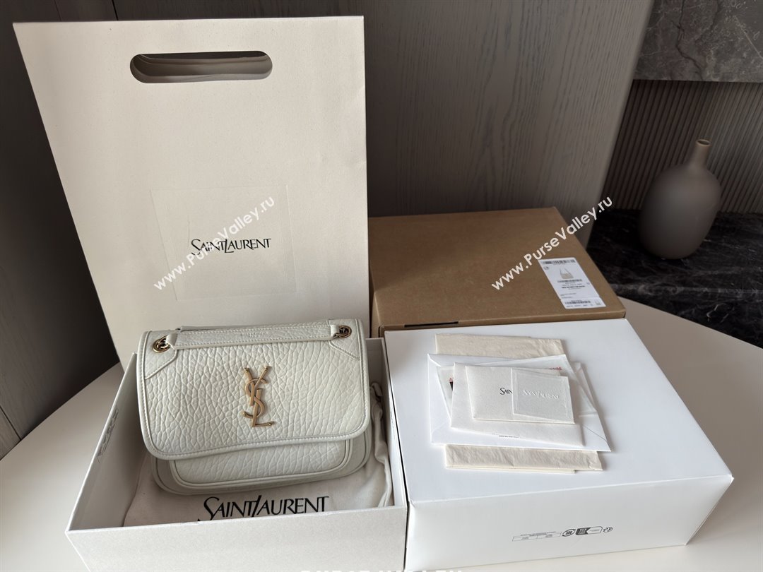 Saint Laurent Niki Baby Bag in Grained Lambskin 633179 White 2025 Top Quality (HONGS-25080619)