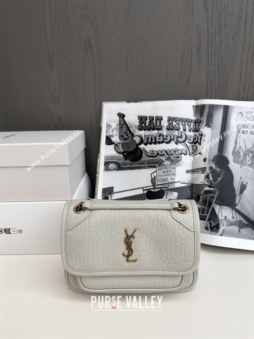 Saint Laurent Niki Baby Bag in Grained Lambskin 633179 White 2025 Top Quality (HONGS-25080619)