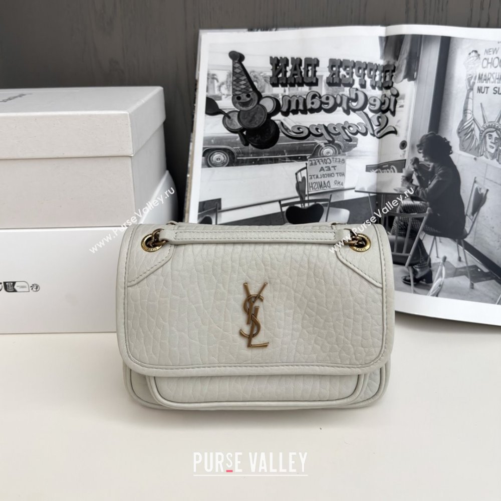 Saint Laurent Niki Baby Bag in Grained Lambskin 633179 White 2025 Top Quality (HONGS-25080619)