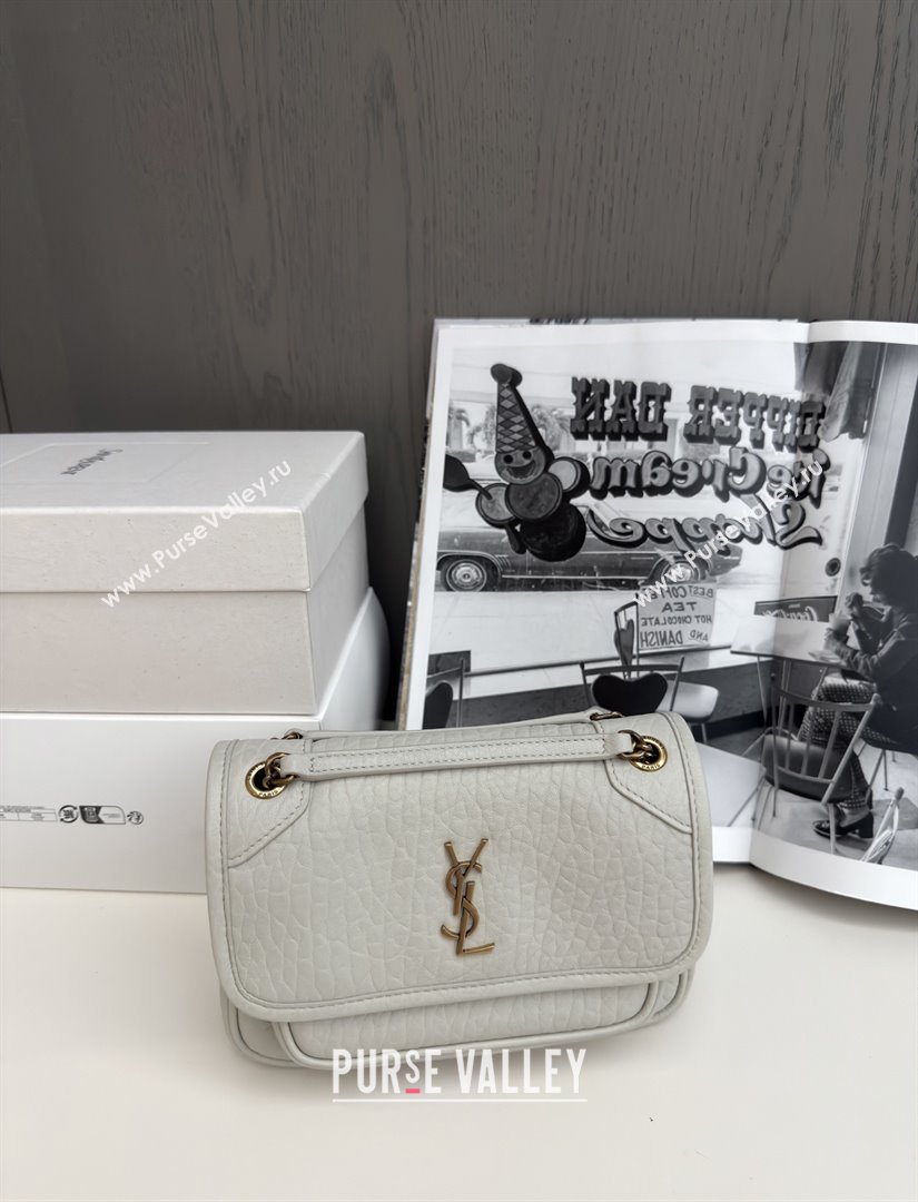Saint Laurent Niki Baby Bag in Grained Lambskin 633179 White 2025 Top Quality (HONGS-25080619)