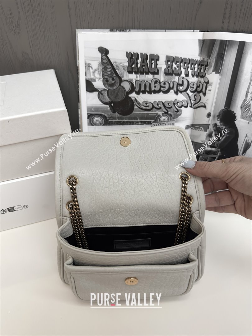 Saint Laurent Niki Baby Bag in Grained Lambskin 633179 White 2025 Top Quality (HONGS-25080619)
