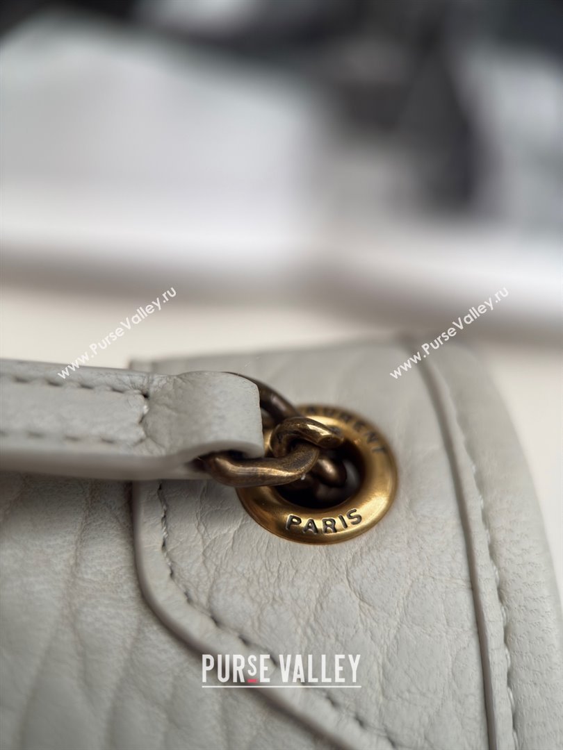Saint Laurent Niki Baby Bag in Grained Lambskin 633179 White 2025 Top Quality (HONGS-25080619)