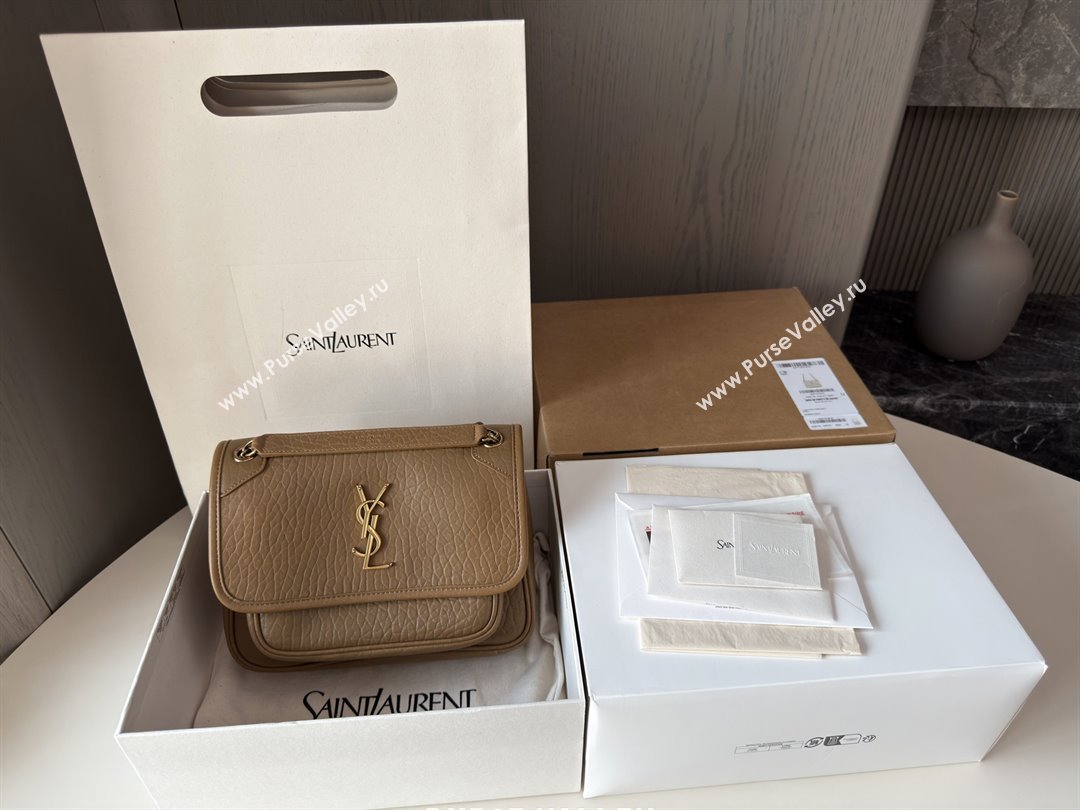 Saint Laurent Niki Baby Bag in Grained Lambskin 633179 Dark Cork 2025 Top Quality (HONGS-25080620)