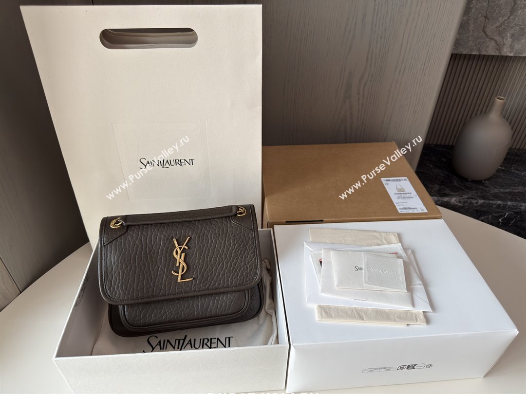 Saint Laurent Niki Baby Bag in Grained Lambskin 633179 Dark Green 2025 Top Quality (HONGS-25080621)