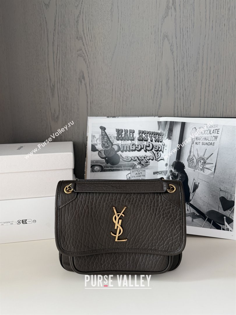Saint Laurent Niki Baby Bag in Grained Lambskin 633179 Dark Green 2025 Top Quality (HONGS-25080621)