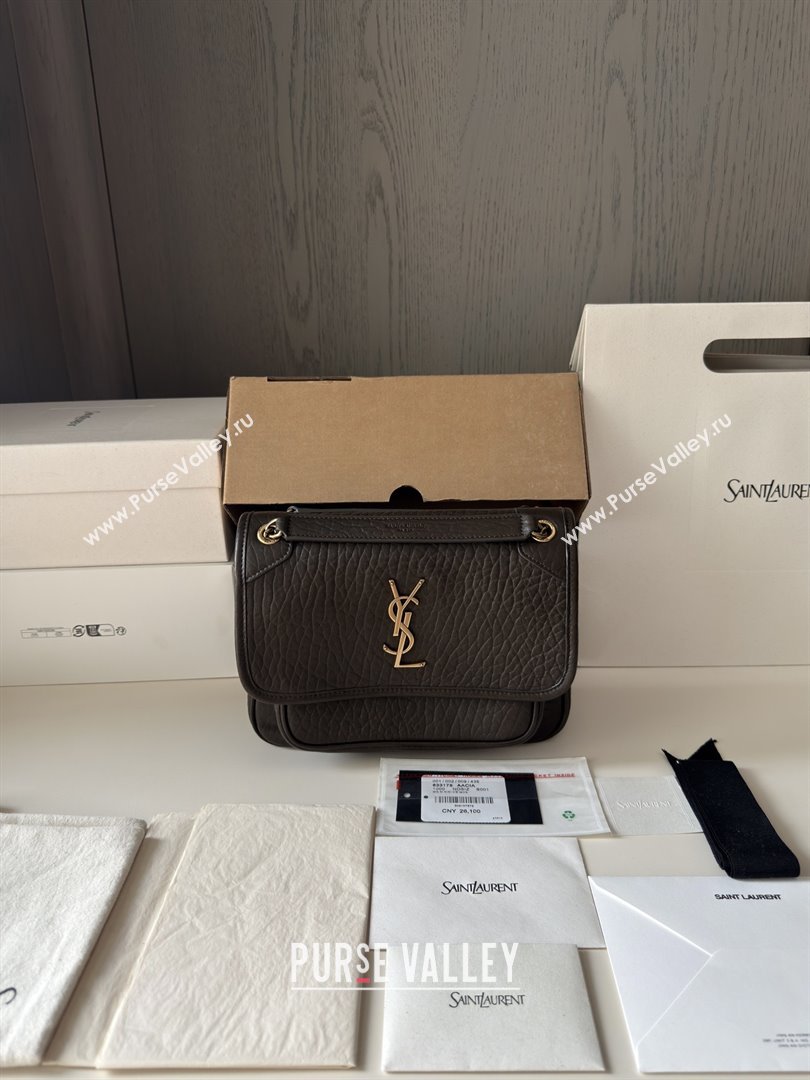 Saint Laurent Niki Baby Bag in Grained Lambskin 633179 Dark Green 2025 Top Quality (HONGS-25080621)