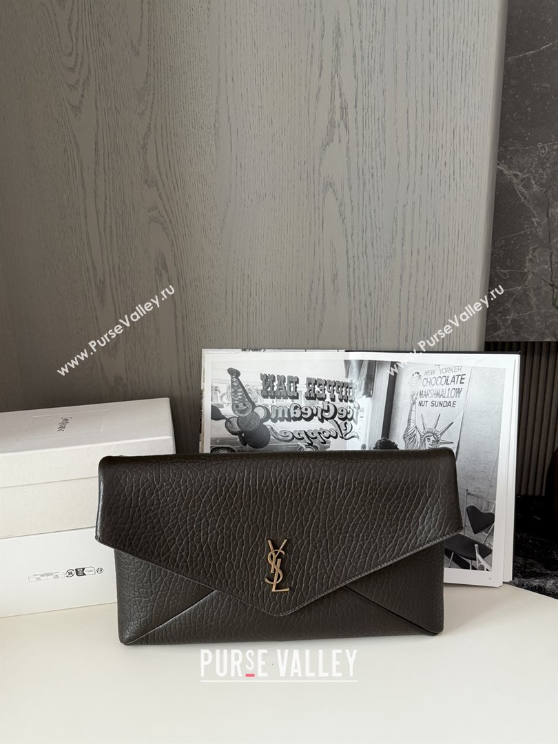 Saint Laurent Cassander XXL Envelope Pouch On Chain in Grained Lambskin 841702 Light Musk 2025 (HONGS-25080622)