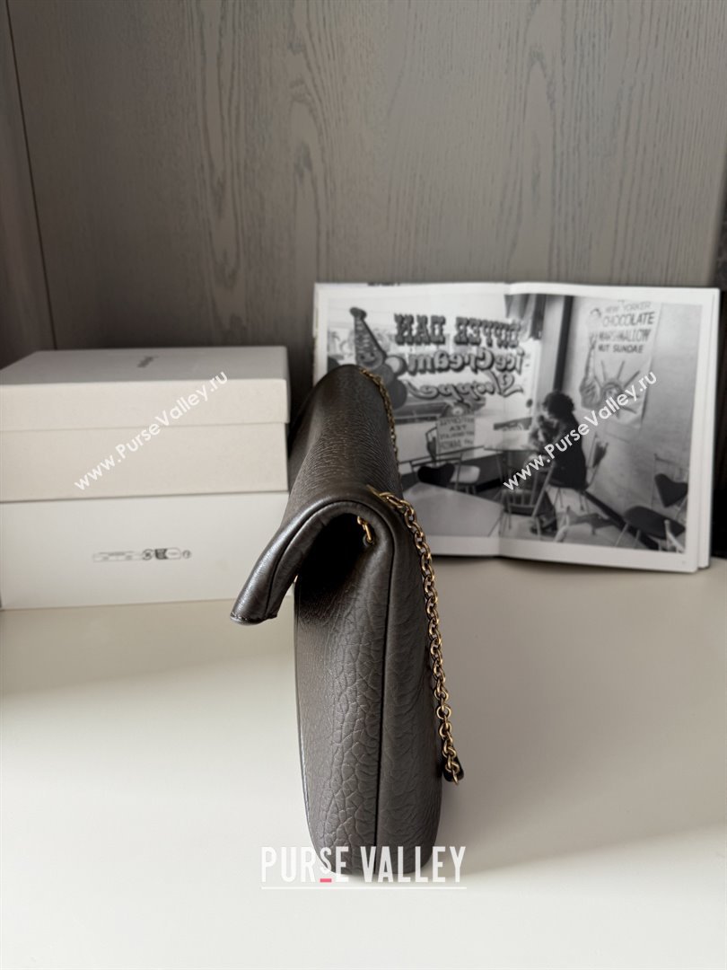 Saint Laurent Cassander XXL Envelope Pouch On Chain in Grained Lambskin 841702 Light Musk 2025 (HONGS-25080622)