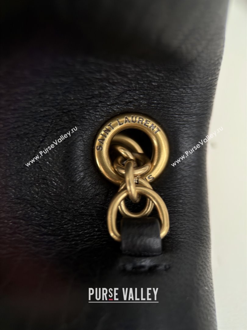 Saint Laurent Cassander XXL Envelope Pouch On Chain in Grained Lambskin 841702 Black 2025 (HONGS-25080623)