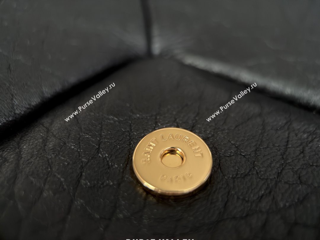 Saint Laurent Cassander XXL Envelope Pouch On Chain in Grained Lambskin 841702 Black 2025 (HONGS-25080623)