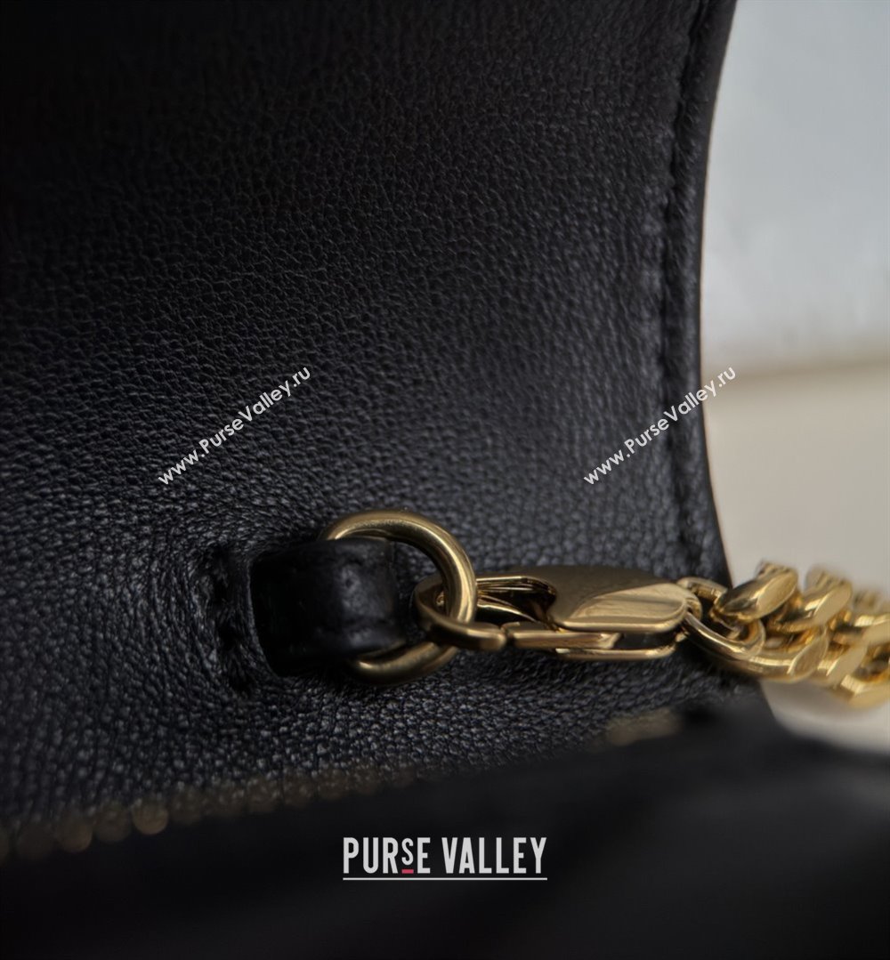 Saint Laurent Cassandre Matelasse Envelope Chain Wallet in Lambskin 742920 Black 2024 Top Quality (HONGS-25081107)