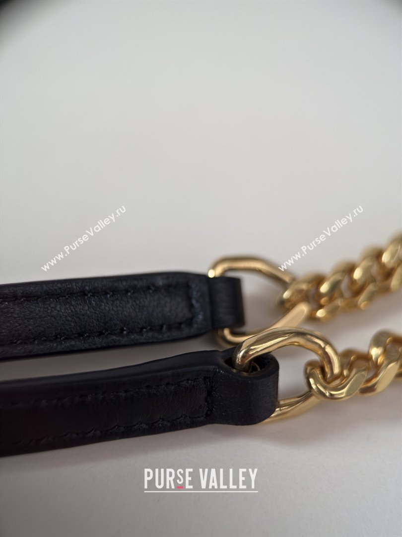 Saint Laurent Cassandre Matelasse Envelope Chain Wallet in Lambskin 742920 Black 2024 Top Quality (HONGS-25081107)