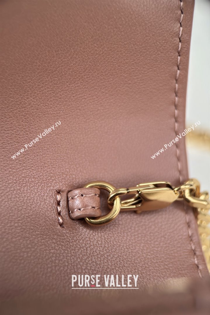 Saint Laurent Cassandre Matelasse Envelope Chain Wallet in Lambskin 742920 Pink 2024 Top Quality (HONGS-25081108)