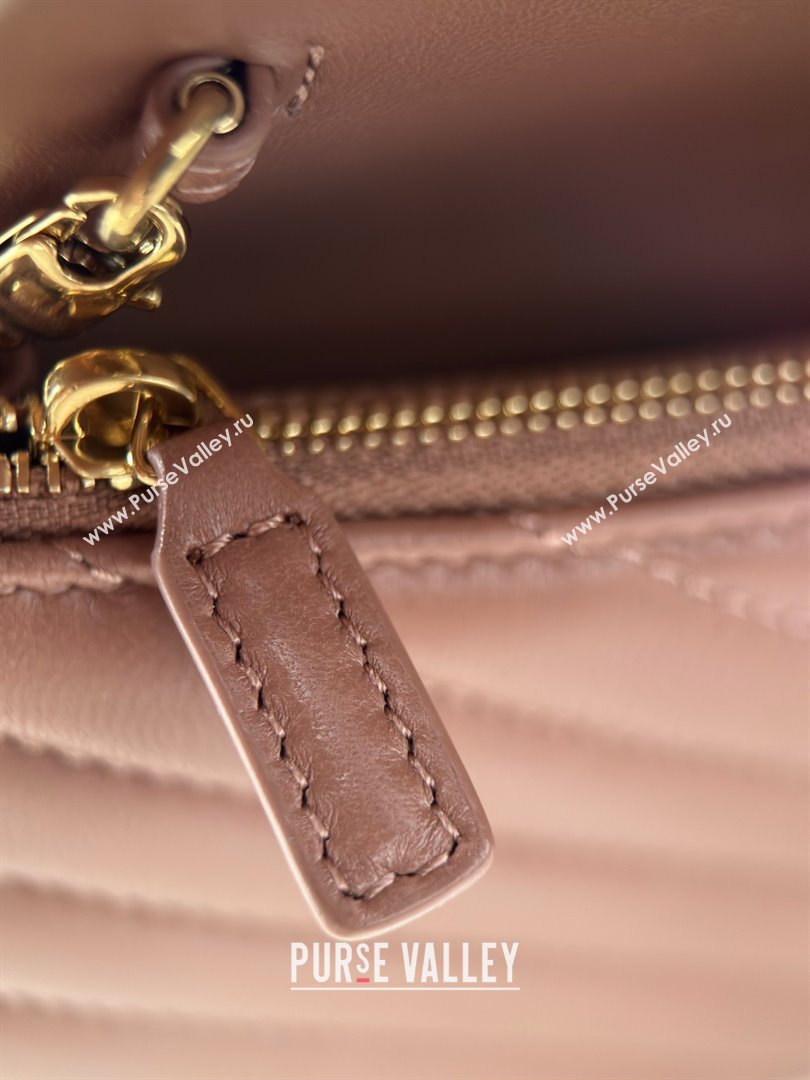 Saint Laurent Cassandre Matelasse Envelope Chain Wallet in Lambskin 742920 Pink 2024 Top Quality (HONGS-25081108)
