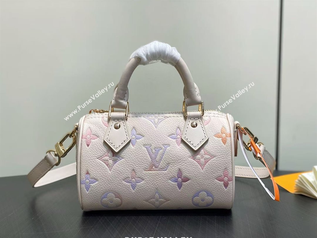 Louis Vuitton Nano Speedy Bag in Dream Beige Embossed Grained Cowhide Leather M25591 2025 (K-25080502)