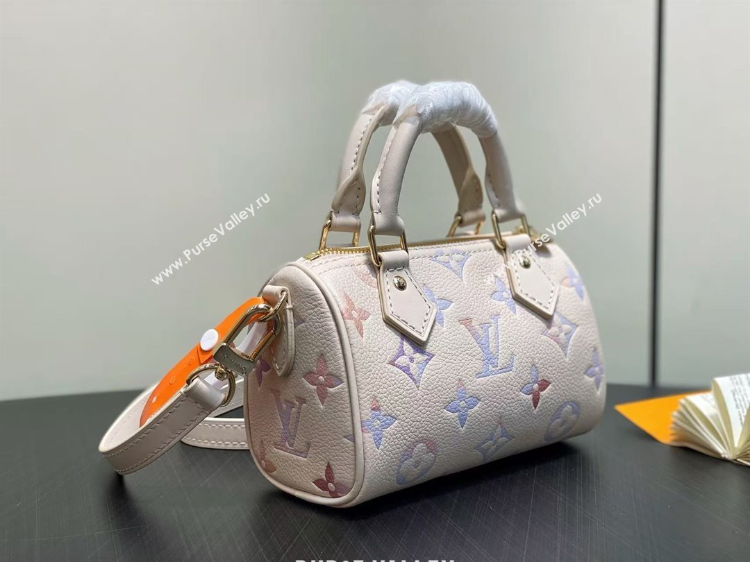 Louis Vuitton Nano Speedy Bag in Dream Beige Embossed Grained Cowhide Leather M25591 2025 (K-25080502)