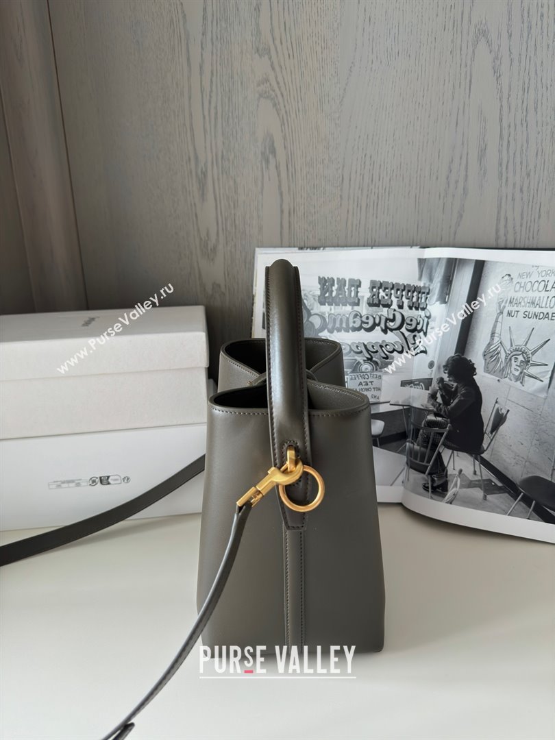 Saint Laurent LE 37 Mini Bucket Bag in Shiny Calfskin 765870 Light Musk 2025 Top Quality (HONGS-25080506)