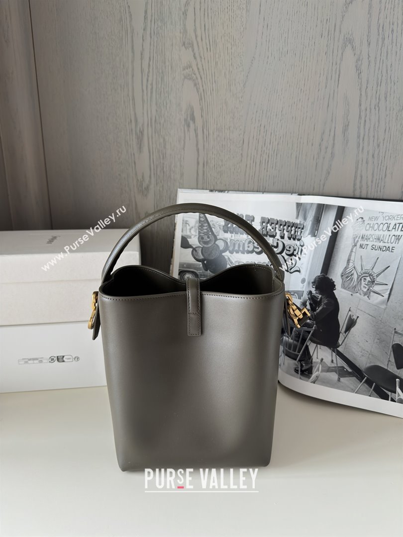 Saint Laurent LE 37 Mini Bucket Bag in Shiny Calfskin 765870 Light Musk 2025 Top Quality (HONGS-25080506)