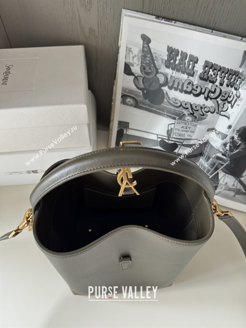 Saint Laurent LE 37 Mini Bucket Bag in Shiny Calfskin 765870 Light Musk 2025 Top Quality (HONGS-25080506)