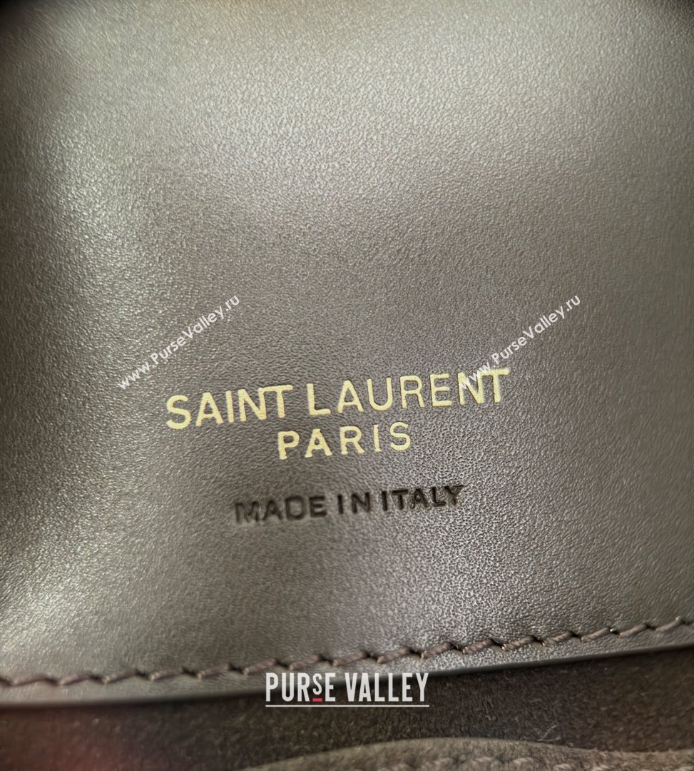 Saint Laurent LE 37 Mini Bucket Bag in Shiny Calfskin 765870 Light Musk 2025 Top Quality (HONGS-25080506)