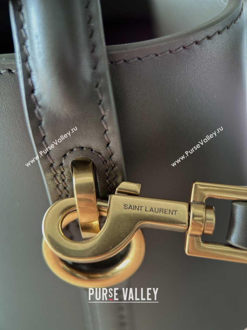 Saint Laurent LE 37 Mini Bucket Bag in Shiny Calfskin 765870 Light Musk 2025 Top Quality (HONGS-25080506)