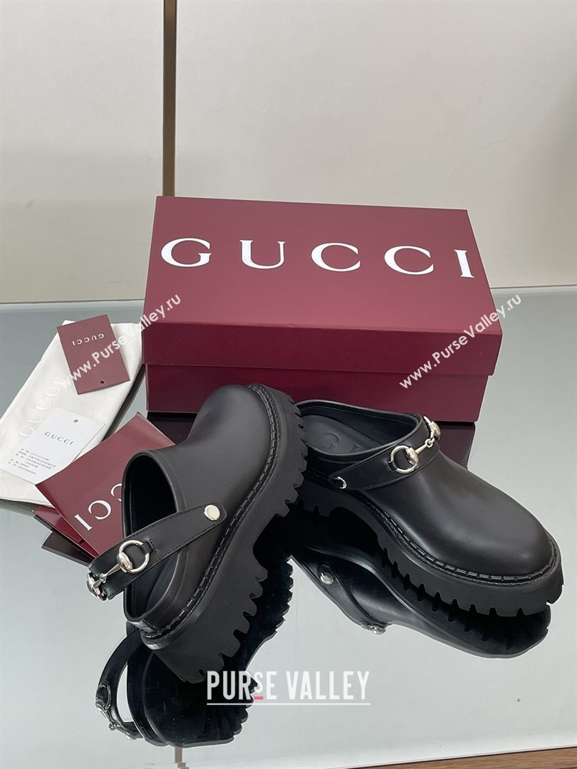 Gucci Leather Mule with Horsebit 835829 Black 2025 (MD-25080612)