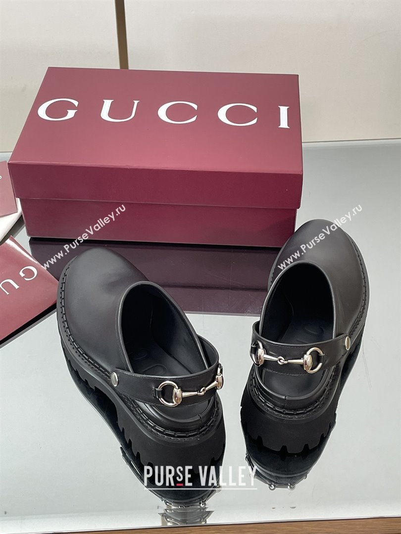 Gucci Leather Mule with Horsebit 835829 Black 2025 (MD-25080612)