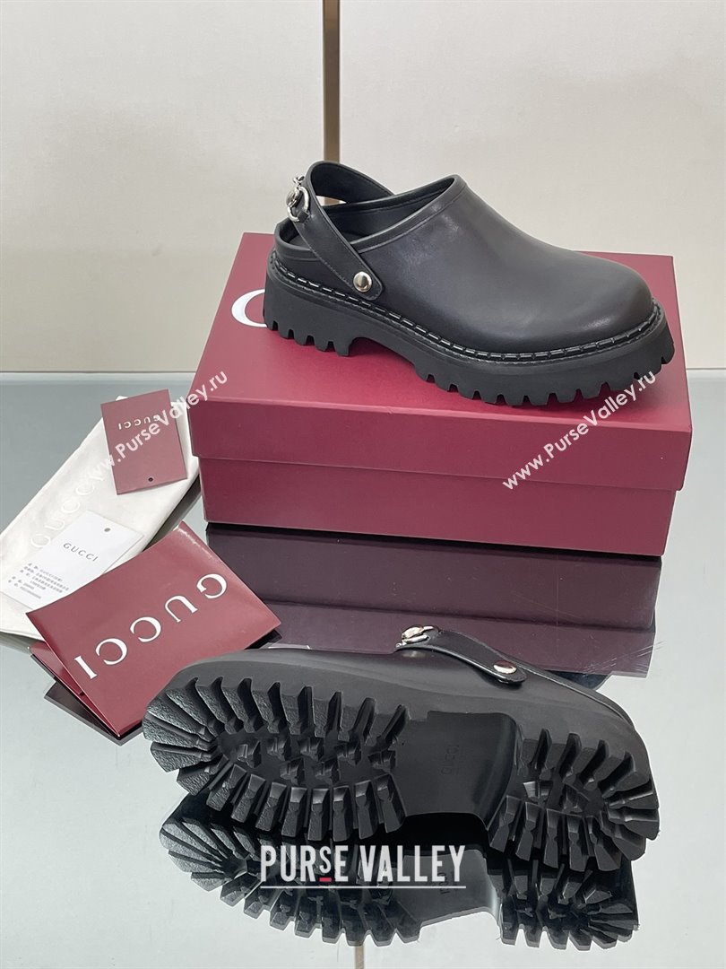 Gucci Leather Mule with Horsebit 835829 Black 2025 (MD-25080612)