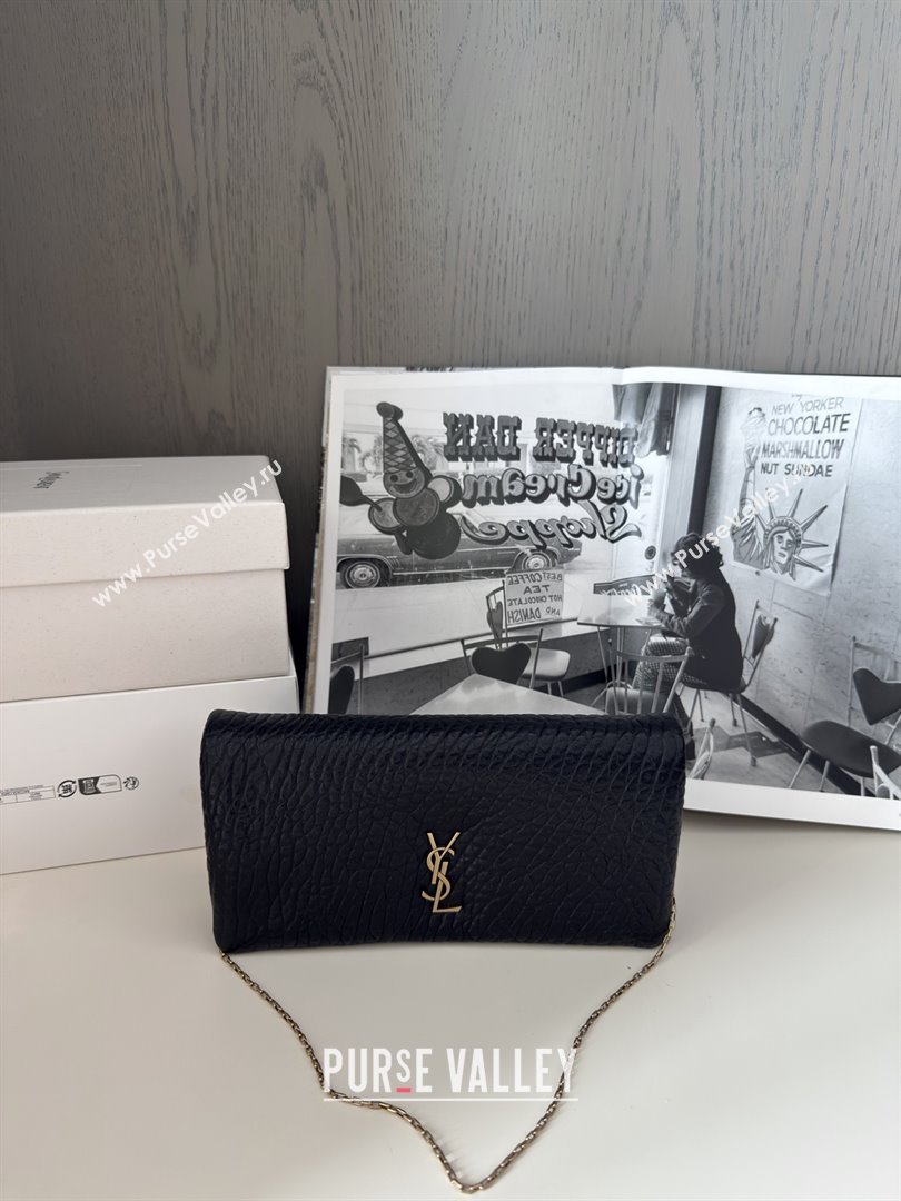 Saint Laurent Calypso Chain Mini Bag in Finely Grained Leather 801712 Black 2025 Top Quality (HONGS-25080616)