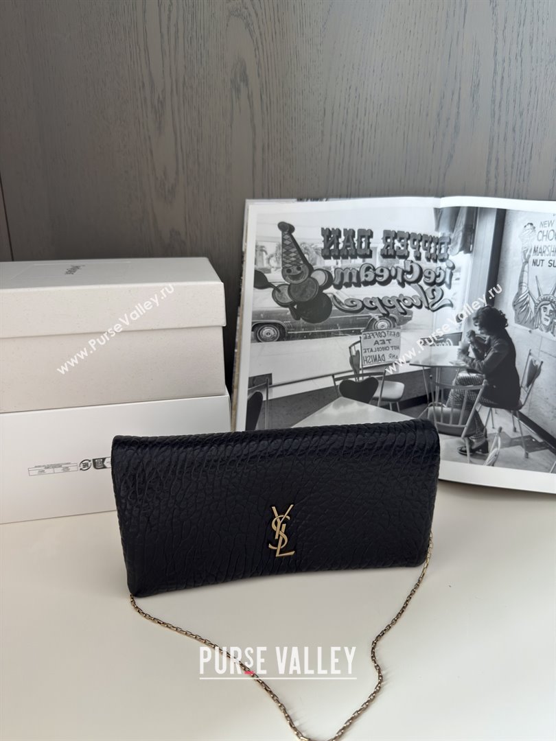 Saint Laurent Calypso Chain Mini Bag in Finely Grained Leather 801712 Black 2025 Top Quality (HONGS-25080616)