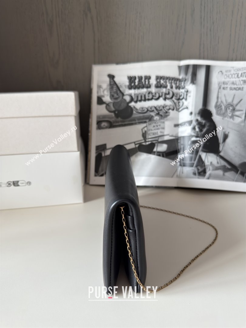 Saint Laurent Calypso Chain Mini Bag in Finely Grained Leather 801712 Black 2025 Top Quality (HONGS-25080616)